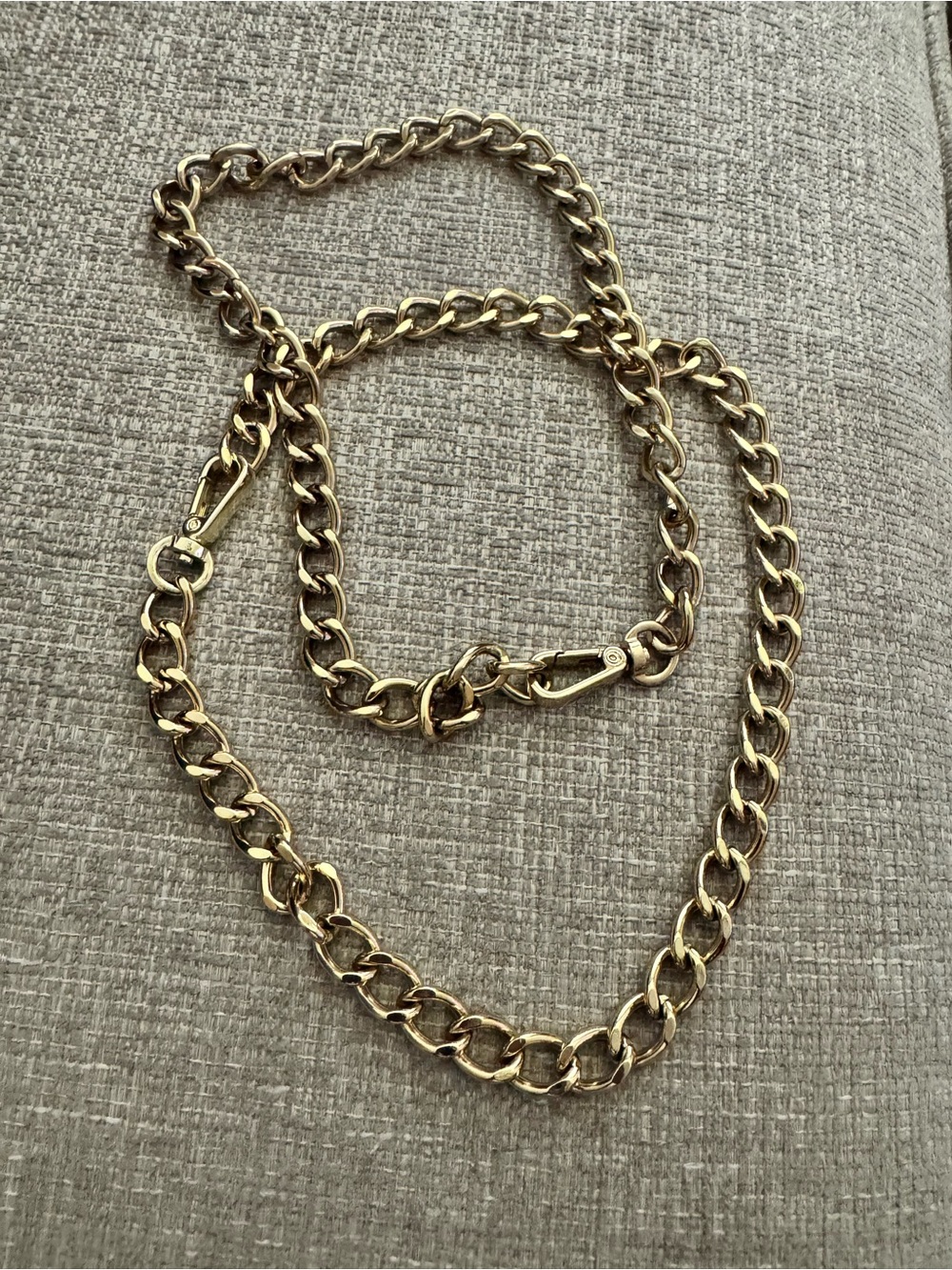 Source Unknown Gold-Tone Chunky Curb Chain Necklace 2 ea. 18” chains